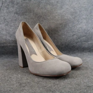 Boutique 9 Shoes Womens 7 Pumps Block Heel Suede Fashion Going Out Classic Grey - Picture 1 of 15