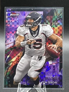 2024 Topps Finest Tim Tebow Purple Checkerboard Refractor #11/150 Broncos #23 - Bild 1 von 2
