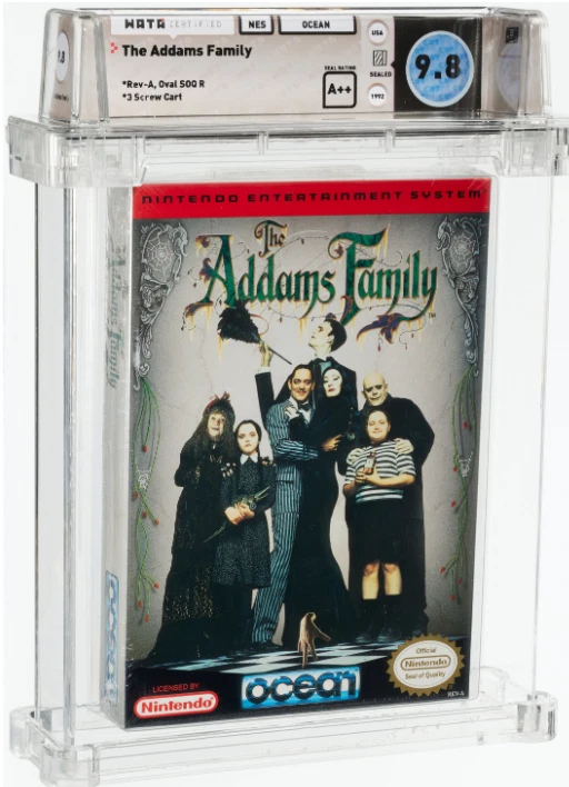ADDAMS FAMILY NES NTSC Sealed 9.8 A++  WATA VGA Graded  Nintendo Highest graded - Image 1 of 2