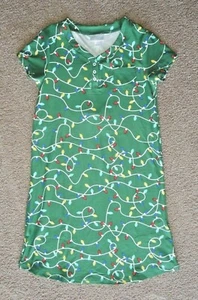 LuLaRoe Girls ROSIE Night Gown with Christmas Lights from DREAM Kids size 6 - Picture 1 of 2