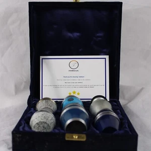 Set Of 6 Small (9 CM ) Keepsake Cremation Metal Urns Model 7704 By Fedmax.  NEW - Picture 1 of 6