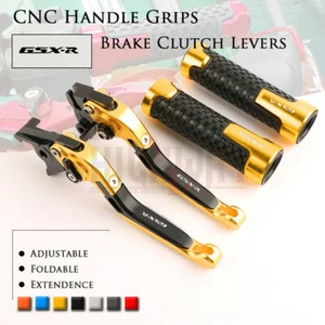 Adjust Folding Brake Clutch Levers Handle Grips for SUZUKI GSXR 600 750 K4 04-05 - Imagen 1 de 11