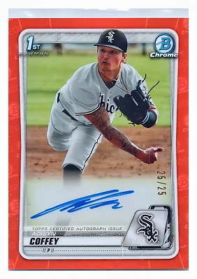 Adisyn Coffey 2020 1st Bowman Chrome Auto Orange Refractor 25/25 - Image 1 of 2