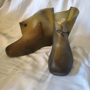 Vintage RARE Clear Drizzle Boots - Poppins Rain Boots Made In USA, Womens Size 8 - Picture 1 of 13