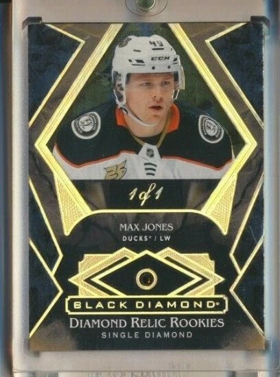 2019-20 Black Diamond Diamond Relics Rookies Max Jones 1/1 Anaheim Ducks 1 of 1 - Image 1 of 1