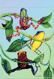 Casa Brillante Colgante Ranas Árbol Tamaño (28"" x 40"" Aprox) Bandera PR 52835 - Imagen 1 de 1