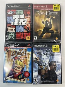 PlayStation 2 PS2 lot of 4 sealed Games Grand Theft auto 3 Jet Li Syphonfilter - Picture 1 of 24