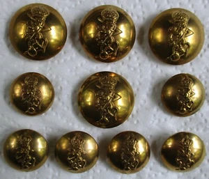 10x British Army:"R.E.M.E. BRASS BUTTONS"(25mm-18mm, Kings Crown, 1947-52, REME) - Picture 1 of 4
