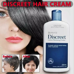 250ml Hair Color Restoring Cream Treatment Unisex Restoria Discreet Grey Black - Picture 1 of 7