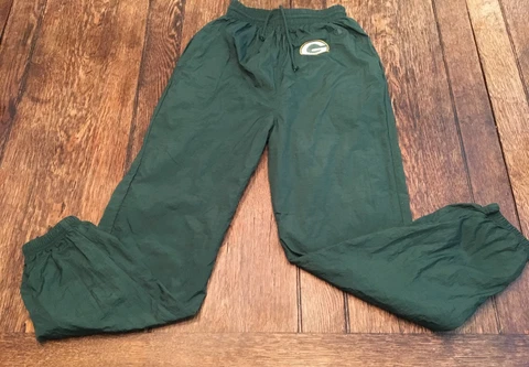 vintage GREEN BAY PACKERS men's M medium Champion windbreaker warm up pants NFL Cover