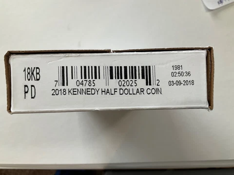 2018 P&D KENNEDY HALF DOLLAR 2 COIN SET - UNCIRCULATED COINS US MINT ROLLS Cover