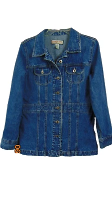 *Jamaica Bay Discover Paradise Chaqueta Clásica Azul Denim Algodón Talla M Busto 21" Foto 1 de 4