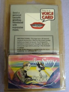 Vintage Audio Cassette Voice Card with old school description how to say sorry - Picture 1 of 4