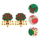  2 Sets Digital Matching Board Apple Tree Material Kit Letter