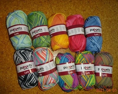 67 - 79 €/1 kg  Lyric Multicolor Puppets Topflappengarn  8/8 50 g Baumwolle - Bild 1 von 2