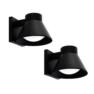 UME 2 Pack LED Outdoor Wall Light Fixtures Black Front Porch Lights Wall Moun... - Picture 1 of 7