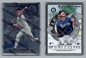 1996 DONRUSS LEAF STEEL METAL CARD w PROTECTIVE COATING 60 RANDY JOHNSON MARINER - Picture 1 of 1