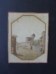 ITALIENISCH-VENEZIANISCHE SCHULE 18.JH. - STADTBILD ITALIENISCHE STADT - FEINE TINTE - AQUARELL - Bild 1 von 10