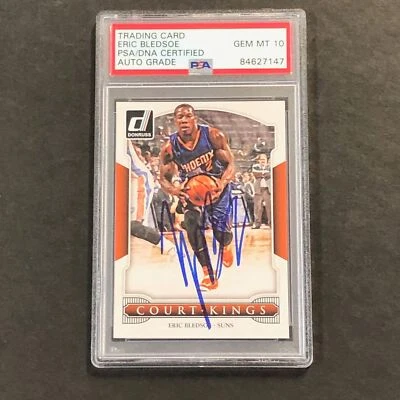 Tarjeta firmada por Eric Bledsoe Donruss Court Kings #49 2014-15 automática 10 PSA losa sol Foto 1 de 2