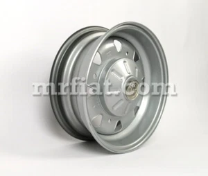 Fiat 500 N/D/F/L//R CMR Steel Wheel W/ Chrome Cap Emblem High Quality New - Bild 1 von 1