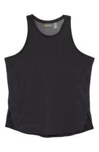 NWT Womens Nordstrom Zella Performance Athletic Mesh Panel Black Tank Top Small - Picture 1 of 12