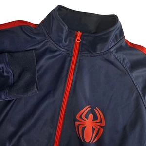 Marvel Spiderman mens 2XL XXL Blue Long Sleeve Full Zip Windbreaker Jacket - Picture 1 of 6