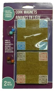 Locker Cork Board Magnetic 2 Bulletin Boards 4 Push Pins School Accessory Set  - Picture 1 of 8