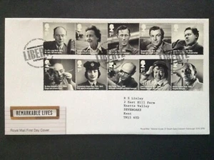 GB 2014 Remarkable Lives Set on Typed Address First Day Cover Tallents House SHS - Picture 1 of 1