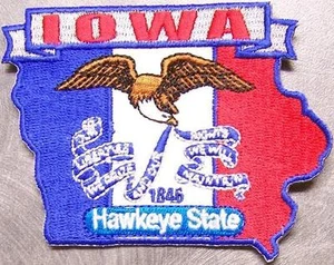 Embroidered USA State Patch Iowa NEW montage - Picture 1 of 1