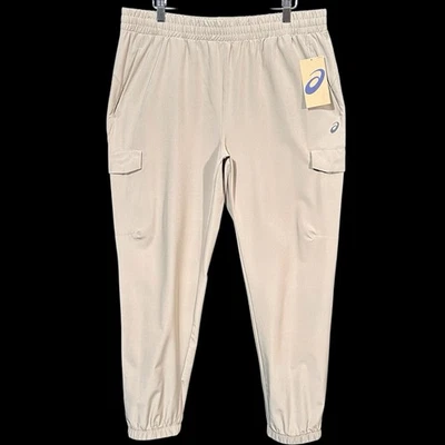 Pantalones cargo tejidos para hombre ASICS talla L (34X30") beige elásticos que absorben la humedad Foto 1 de 4