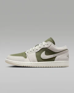 Nike Jordan Air 1 Low SE Herren Classic Schuhe in Medium Olive/Sail - Bild 1 von 9