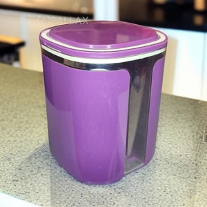 TUPPERWARE A35 SKYLINE 1,5 L LATA DE CAFÉ MORADO LATA DE RESERVA - Imagen 1 de 2