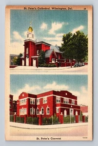 Wilmington DE-Delaware, St Peter's Cathedral, Religion, Vintage Postkarte - Bild 1 von 2