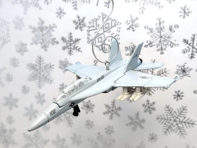 USN F/A 18E Super Hornet Fighter Jet Adorno de Navidad Personalizado Regalo Avión F18 Foto 1 de 4