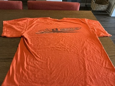 GEICO Caveman Offshore Racing Team Unisex T-Shirt - Orange - Large - READ - Image 1 of 4
