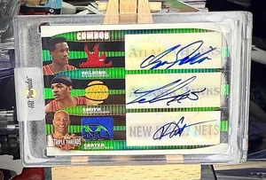 2006-07 Topps Triple Threads Emerald Vince Carter Wilkins Smith Auto 2 of 18 - Picture 1 of 4