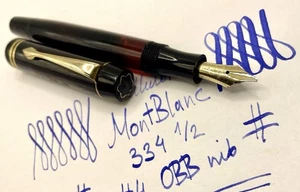 Rare MINT MONTBLANC 334 1/2 CELLULOID Fountain Pen- OBB Nib-RESTORED-234 232 142 - Picture 1 of 24