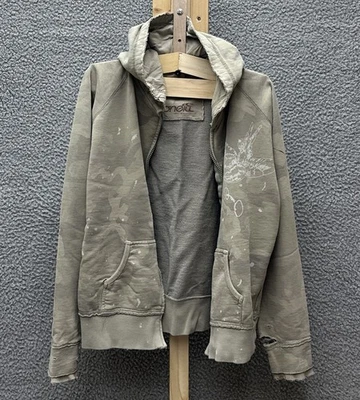 Y2K O’Neill 夹克女式 L 迷彩仿旧全拉链伪装修身 — 第 1/4 张图片