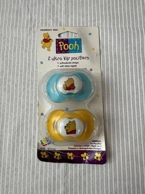 Vintage The First Years POOH Ultra Kip Pacifiers 2-pack Disney 1995 Binky NOS - Image 1 of 4