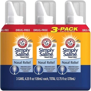 Simply Saline Adult Nasal Mist, Original, Pack of 3, 4.25 Oz Each - Picture 1 of 5