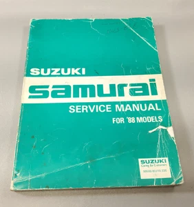 Libro manual de reparación de taller de fábrica Suzuki Samari 1988 99500-83310-33E - Imagen 1 de 7