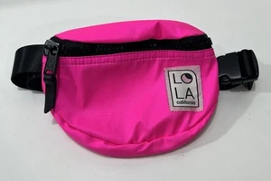 LOLA Moonbeam Bum Bag Women's Small Laser Pink Logo Patch Adjustable Strap NEW - Picture 1 of 7