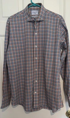 Ledbury Shirt Mens 16 1/2,  Slim Fit Cotton Button Up Dress Shirt - Image 1 of 4