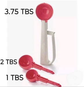 Tupperware Set di misurini per porzioni utensili da cucina per biscotti 3 misure 3,75,2 e 1 TBS rosso - Foto 1 di 6