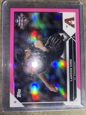 2023 Topps Pro Debut Landon Sims Pink Dbacks RC /199 - Image 1 of 4