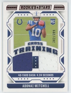 2024 Panini Rookies & Stars Cross Training Adonai Mitchell Patch /399 #CT-AML - Picture 1 of 2