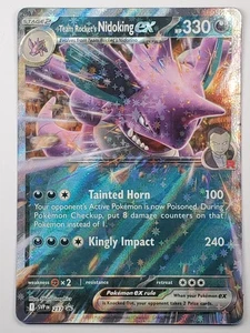 Team Rocket's Nidoking ex 217 Holo Promo SV: Promoción Escarlata y Violeta Casi Nuevo - Imagen 1 de 2