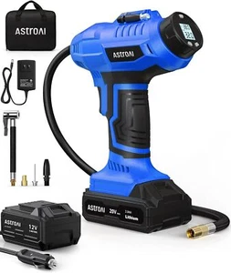 Cordless Tire Inflator Air Compressor 20V,Rechargeable Battery Portable Air Pump - Picture 1 of 5