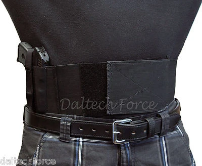 Elastic Gun CCW Belly Band Holster 4" Wide Black, White, Olive Tan USA made - Image 1 of 4
