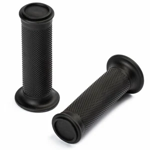 2x Handlebar Rubber End Grip Non-Slip Motorcycle 22mm Motorbike A-Pro Black - Foto 1 di 1